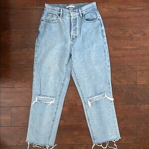 PacSun High Rise Distressed Crop Jeans